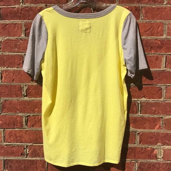 Yellow and Gray Colorblock Chaser Breezy Short Sleeve Tee - Picture 11 of 11